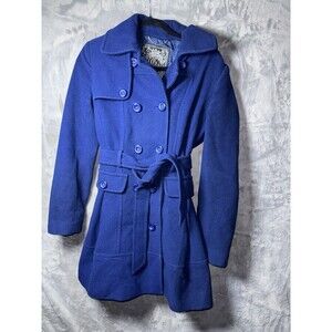 Vintage 90’s Guess Blue Wool Peacoat Size Medium